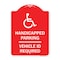 Signmission Handicapped Parking Vehicle Id Required Handicapped Heavy-Gauge Alum Sign, 18" x 24", RW-1824-23912 A-DES-RW-1824-23912 - alternate 1